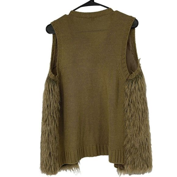 Womens Xhilaration Size S Faux Fur Vest Target Releasae 2014  Knit Sweater 3132 - Picture 6 of 7